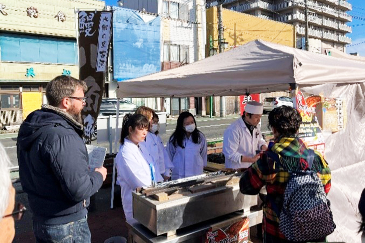 うなぎ弁当の実演